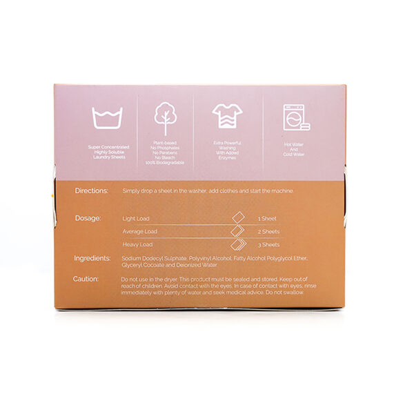 Eco Friendly Washing Detergent Sheets | Fragrance-Free | Pack of 60 Sheets - Image 2